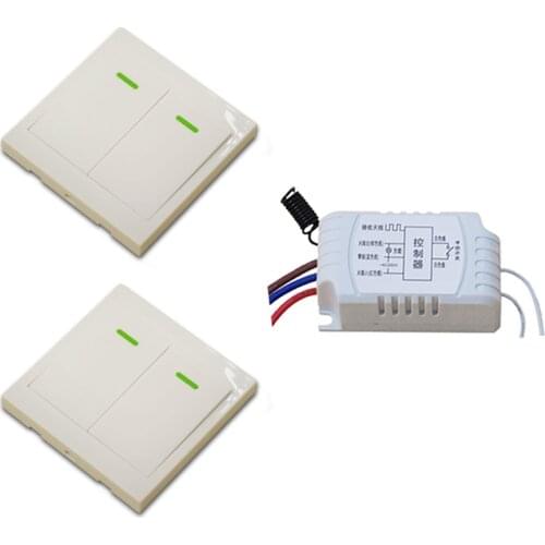 Wireless Remote and Manual Switch RF Wireless Remote Control Switch LED Lamp Lighting Switch Wall Transmitter 315Mhz/433.92Mhz