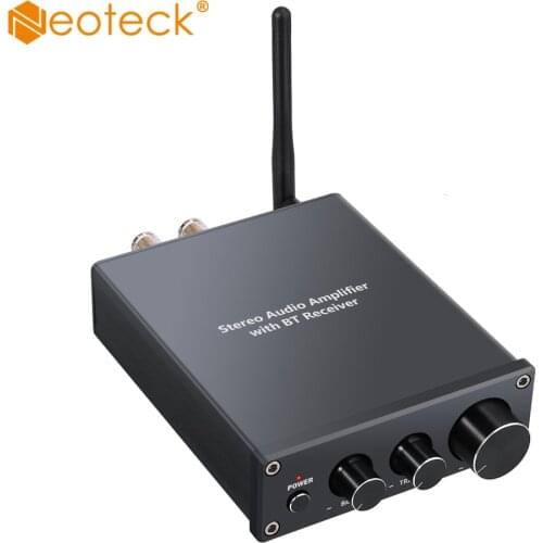 Neoteck Bluetooth 4.2 Receiver Stereo Audio Amplifier Low Latency 2 Channel Class D Integrated Amp Digital Power Amplifier 50W