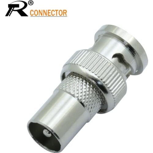 BNC MALE TO PAL MALE ADAPTER BNC male plug to IEC PAL DVB-T male plug straight RF COAXIAL Connector 3pcs/lot
