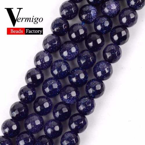 Wholesale Faceted Blue SandStone Beads Natural Stone Spacer Loose Beads For Jewelry Making 4-10mm Pick Size Diy Bracelet 15"