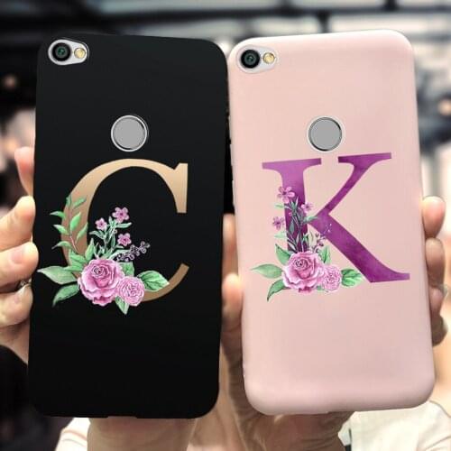 Custom Letters Name Case For Xiaomi Redmi Note 5A Cover Soft TPU Slim Matte Case For Xiomi Redmi Note 5A 5 A Note5A Prime Fundas