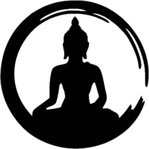 Black/Sliver Buddha Vinyl Decal Car Sticker Sangha Buddhism Car Decal Accessories C308