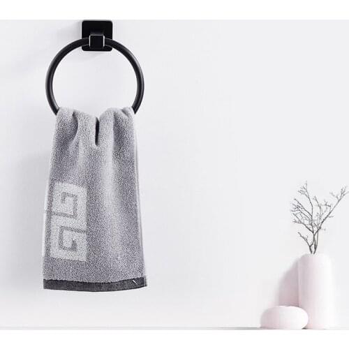 Perforation-free Towel Rack stainless steel towel pole bathroom hardware wall hanging towel ring