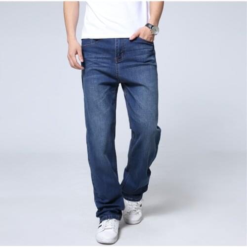 Jeans Men Spring and Autumn New Stretch jeans Mens Loose Straight trousers Large size Mens Casual pants Jeans for Men Size 48