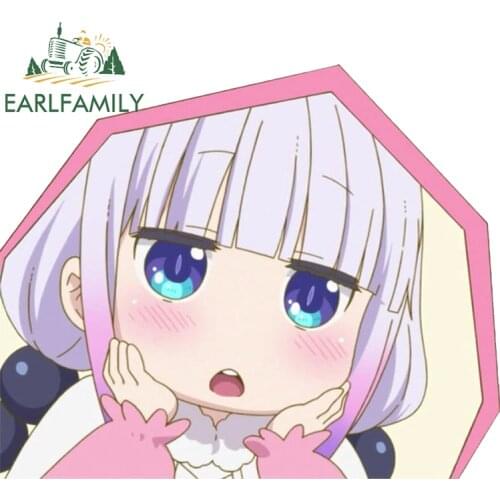 EARLFAMILY 13cm x 11.9cm for Kanna Kamui Car Stickers Waterproof Occlusion Scratch Decals Simple Trunk Windows Decor Car Label