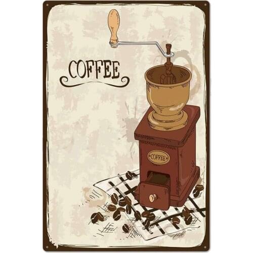 Coffee Novelty Parking Retro Metal Tin Sign Plaque Poster Wall Decor Art Shabby Chic Gift