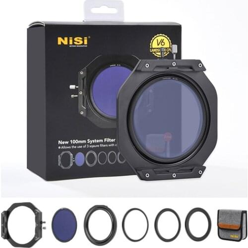 Nisi V6 Camera Lens 100mm Filter Holder Kit Polariser CPL Filter System with 67mm 77mm 72mm 82mm adapter for square lens filter