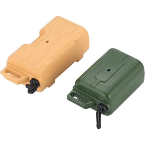 2Pcs Mini Fuel Oil Gasoline Simulated Tank Container Mounts For 1/10 Ax10 Scx10 Trx-4 Off-Road Crawler Rc Car Vehicle