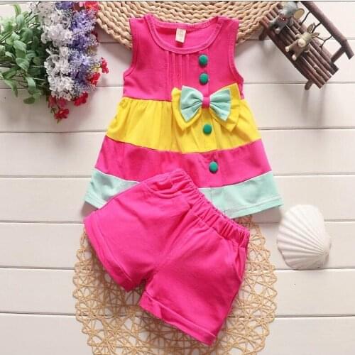 BibiCola 2019 Baby Girl Clothing Set Summer Dot Floral Shorts+Pant 2PCS Kids Clothes for Girls Outfit Set Toddler Girl Clothes
