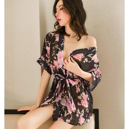 Summer Chiffon Kimono Sexy Robes Women Wedding Bridal Belt Bath Robe Pyjama Sleepwear 5 Colors Nightdress Bathrobe Nightgown