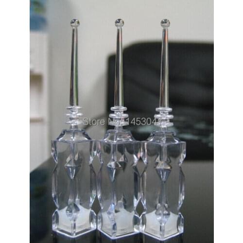 Small cute 1 g essential oil bottle square clear bottle long breakage lever