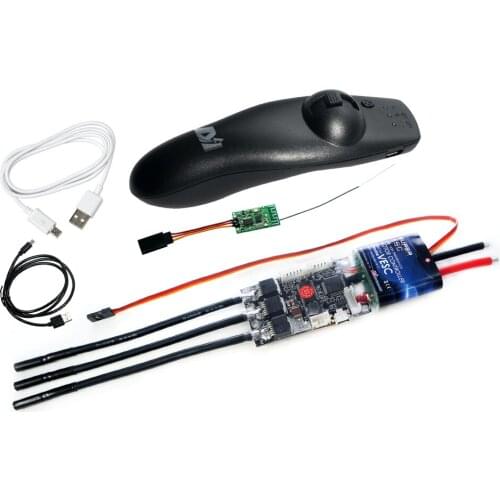 Maytech Mini 50A VESC 3-12s Esc PWM Speed Controller Based on VESC® 4.12 with MTSKR1712 Hand Remote with Receiver for Esk8