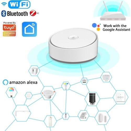 Zigbee3.0 Tuya Home Multi-mode Gateway Bluetooth + WIFI Voice Remote Control Is Compatible With Alexa Google Home Smart Home