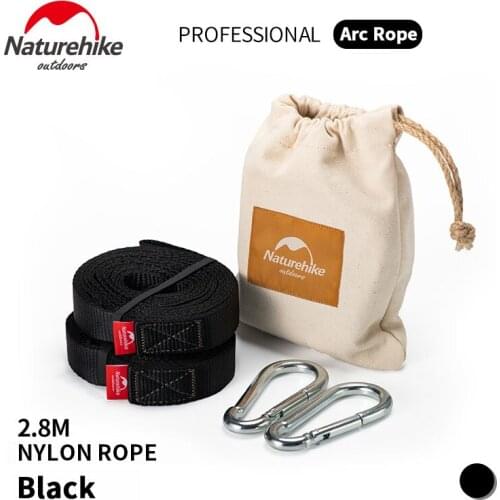 Naturehike Outdoor Multi-function Nylon Rope Adjustable 2.8m Tableware Hanging Rope Camping Hammock Tent Reinforce Tape