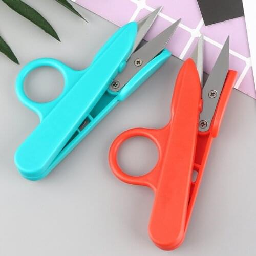 Yarn Shears Cutting Sewing Scissors Thread Embroidery Cross-stitch Cutter TC800U Scissor with Safety Plastic Handle Random Color