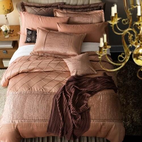 Papa&Mima 3D Embossed Silk Cotton Bedlinens Queen King Bedding Set Sheet Pillowcase Duvet Cover
