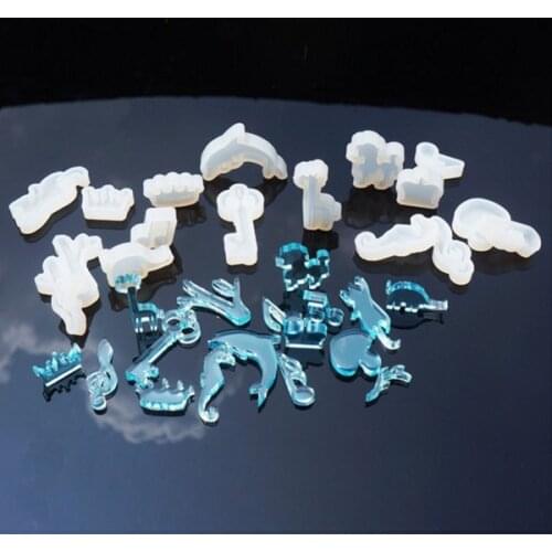 Animal Sheep Fish Music Design Clear Silicone Mold For Making Jewelry Earrings DIY Mold Resin Casting Resin Molds For Jewelry