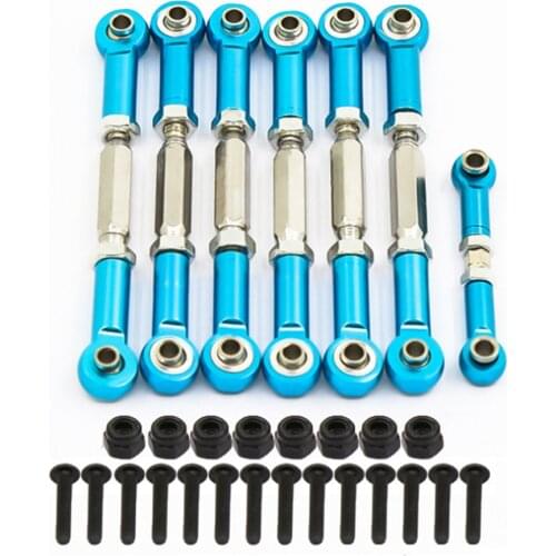 7PCS/set Adjustable Aluminum Turnbuckles Camber Link Rod Ends Sets for 1/10 Traxxas Slash 4X4 / 2WD Short Course Upgrade Parts