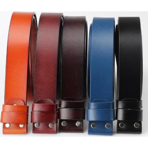 10pcs/lot Second Layer Cowhide Leather Belt Strap Quality Genuine Leather Belt Without Buckle DIY Belt Making Accessory