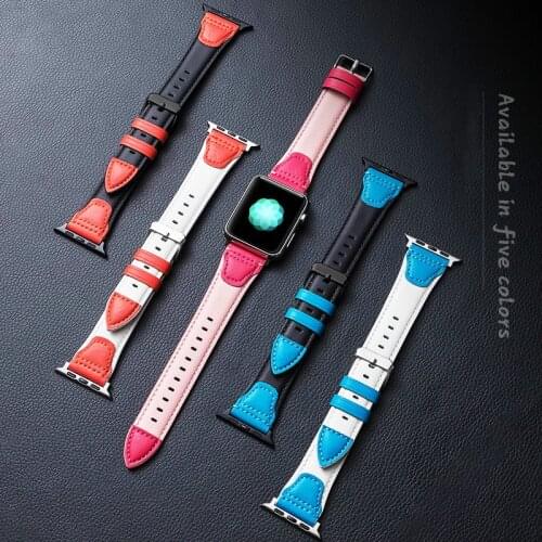 Sport band for apple watch series 6 se 5 4 3 Leather watchband correa bracelet iwatch band 38mm 40mm for apple watch 44mm 42mm