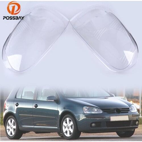 POSSBAY Headlight Lenses Cover Replacement Clear Lens Fit for 2009-2011 Volkswagen Jetta Wagon Car Head Lamp Shade Masks