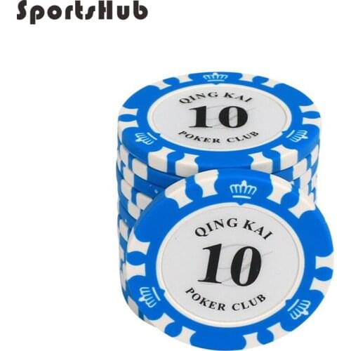 SPORTSHUB 100PCS Top-Quality Multi-colors 14G Casino Metal/Clay Custom EPT Poker Chips EF0036