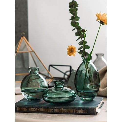 3PCS/set Glass Vases Mini Tabletop Decoration Vases Handmade Vase Decoracion Hogar Moderno подставка для цветов terrarium