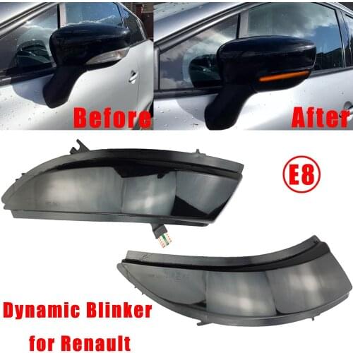 LED Turn Signal Dynamic Blinker Rearview mirror light For Renault Captur J5 H5 for Clio IV MK4 4 Lutecia Grandtour 2013-16