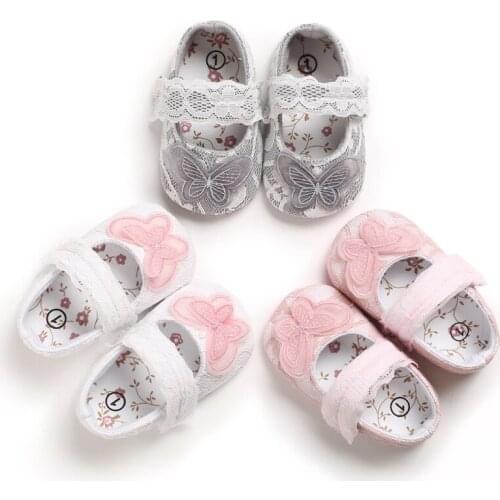 Prewalker Spring And Autumn 0-1 Year Old Baby Shoes Soft Soled Breathable Baby Shoes Cute Versatile Princess Shoes