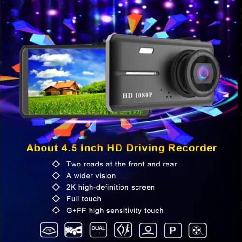 4.5inch HD Screen 1080P Car DVR Dashboard Night Vision Camera Video Recorder 170 Degree Loop Recording Mini Dash Cam DVRs
