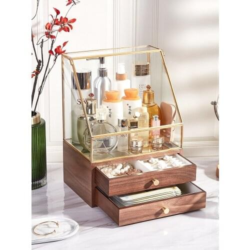 GY Cosmetics and Jewelry Integrated Storage Box Dustproof Drawer Dresser Skin Care Products Desktop Storage Rack