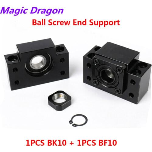 High quality BK10 BF10 Set : 1 pc of BK10 and 1 pc BF10 for SFU1204 Ball Screw End Support CNC parts BK/BF10 Free Shipping