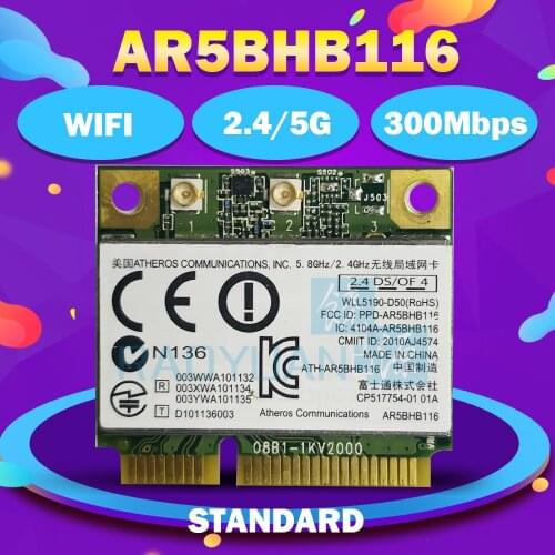 Atheros AR9382 AR5BHB116 Half Mini PCI Express Wireles WLAN WIFI Card only 2.4G