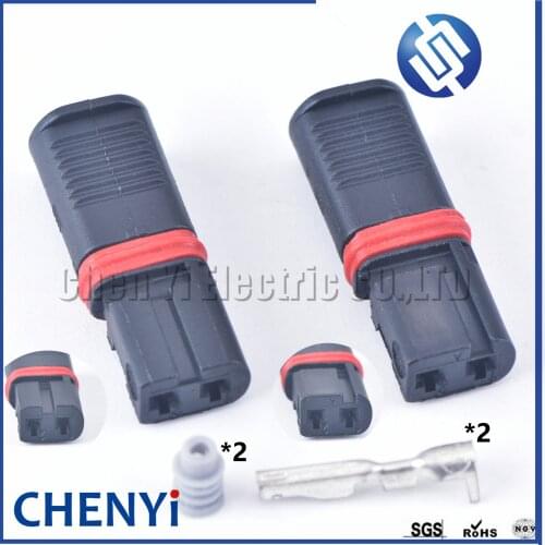 2 Sets 2 Pin female Automotive Waterproof Connector Turn Signal Light Plug S1000R Door Handle Cable Socket For BMW
