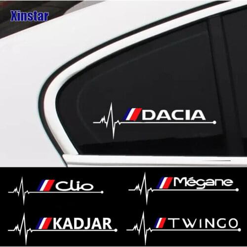 2pcs Car windows sticker for Renault Dacia Clio ZOE duster Megane TWINGO Logan KADJAR Car styling