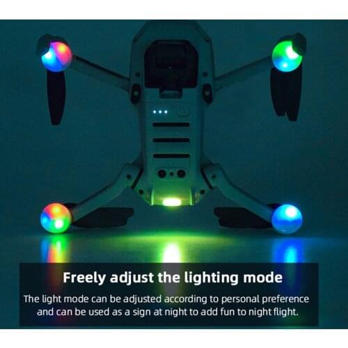 4pcs Night Flying Signal Lamp RGB LED Navigation Flash Light For DJI Mavic Air Mini Pro 2 Spark Phantom 3/4 Drone Accessories