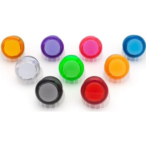 6pcs/lot Original Seimitsu PS-14-GN-C 30mm Clear Screw In Arcade Button for MAME Hori stick Machine Cabinets