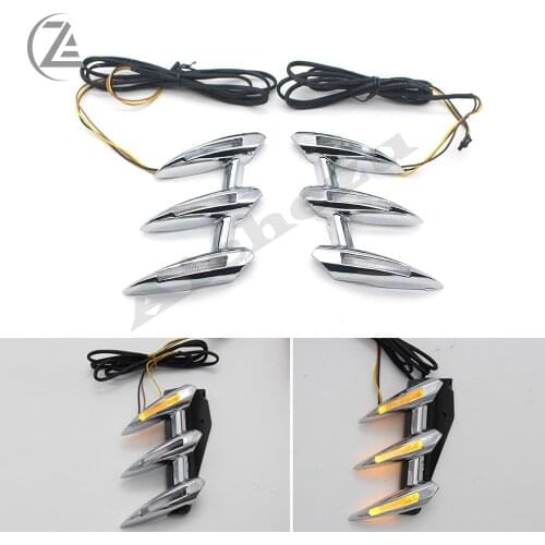 ACZ Chromium Motorcycle Front Fender Trim Running Brake Light Left & Right For Honda Goldwing GL1800 2001-2011 2008