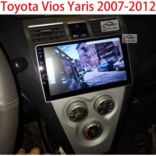 For Toyota Vios Yaris 2007 - 2012 Android Auto Autoradio Bluetooth Apple Carplay Wireless Car Audio Radio 1 Din Gps Coche Dab