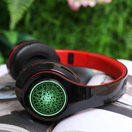 B39 LED Colorful Breathing Lights Portable Folding Built-in FM Wireless Bluetooth Headphones With MIC Support TF Card Mp3 Player