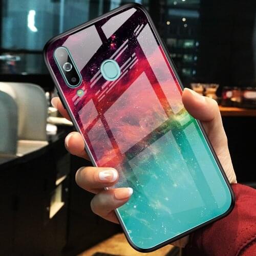 A50 Gradient Tempered Glass Case For Samsung Galaxy A40 Hard Glass Cover Protective Fundas for Samsung Galaxy A60 A70 Coque