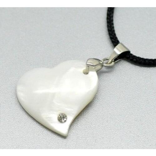 DoreenBeads 10PCs Rhinestone Love Heart Shell Pendants 30x19mm(1-1/8"x3/4") Mr.Jewelry