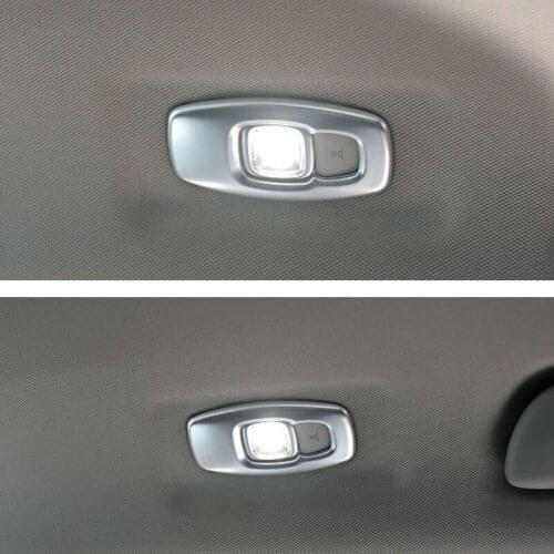 Interior Matte 2PCS Rear Reading Light Lamp Cover Trim For Renault Kadjar 2016 2017