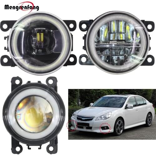 2 Pieces Car Front Fog Light 4000LM LED Halo Ring Angel Eye Daytime Running Lamp DRL 12V For Subaru Legacy 2010 2011 2012