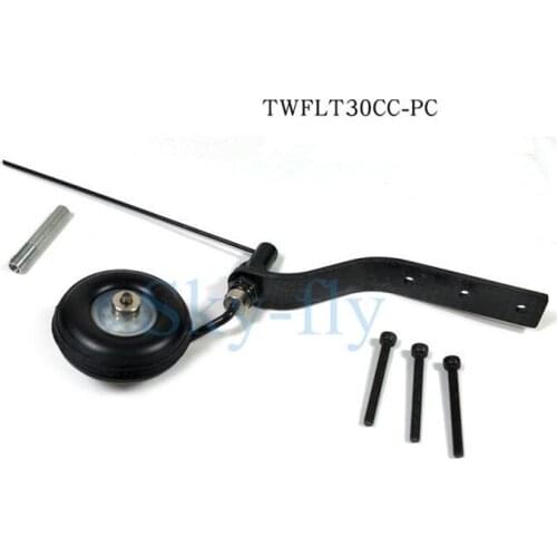 Sky-fly L118*W14*T2.9mm Tail Wheel Landing Gear Set With PU Wheel For 30cc Gas RC Airplane