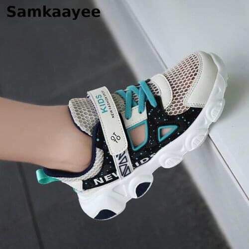 4-18yKids Sneaker Children Shoes Spring Summer Boys Mesh Sport Shoes Hollow Out Thick Bottom Flat Non-Slip Breathable Footwear 5