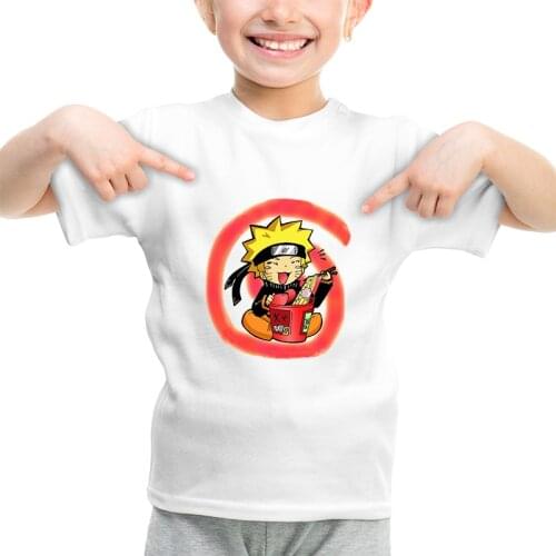 Naruto Boys Modal T Shirt Summer New Cartoon Humans Printed Short Sleeve T-Shirt for Kids Boys Tee Shirt Tops Girls Summer Wear