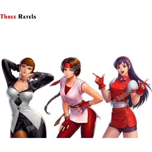 Three Ratels B590 Athena Asamiya Vice And Yuri Sakazaki KOF98 Stickers For Honda Cute Girl Car&Auto Decals