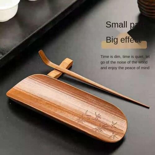 Natural Bamboo Tea Scoop Three-Piece Suit Plum Blossoms Orchids Bamboo and Chrysanthemum Kung Fu Tea Ceremony Tea Clamp Tea Pick