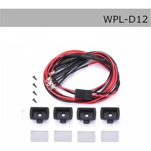 DJ WPL Upgrade D12 Truck Car Roof Lamp Four Square Lights Spotlight With LED Light Line RC Car Parts машина на радиоуправлен